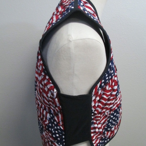 Techniche International USA Flag Patriotic Evaporative Cooling Sport Vest S - Picture 6 of 10